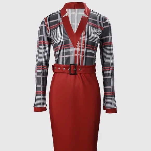 NWT, Lavishly Paris Belted Designer Dress. - Picture 16 of 16